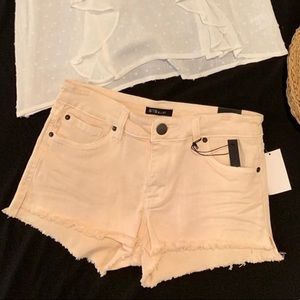 Salmon Boyfriend Fray Shorts